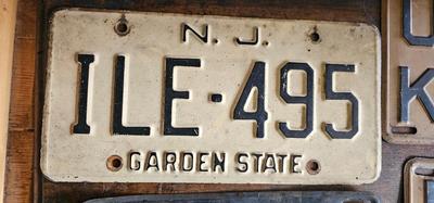 Vintage License Plates NJ New Jersey 1950, 1951 Lot #1