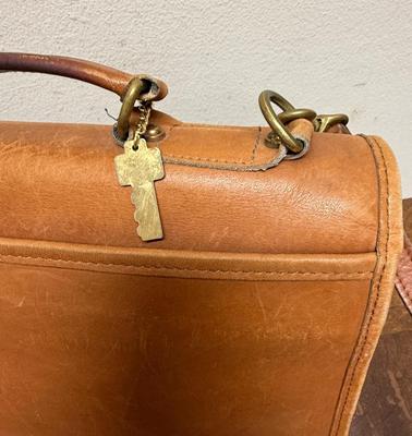 JACK GEORGES Voyager Brown Leather Crossbody Messenger