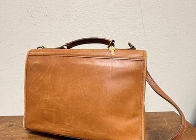 JACK GEORGES Voyager Brown Leather Crossbody Messenger