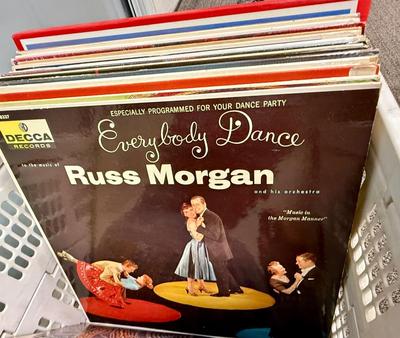 Large Lot of Vintage Vinyl Record Albums 33rpm most;y 40’s to 50’s music classical , show tunes, easy listening, pop