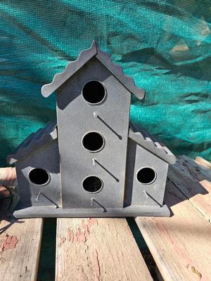 Large galvanized bird house condo / Townhome
