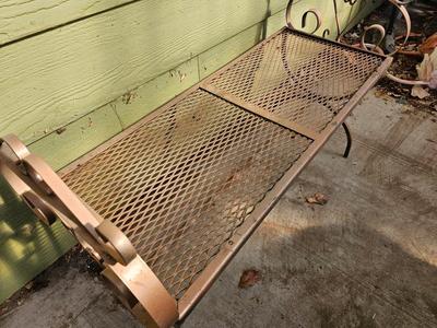 Metal decorative bench seat