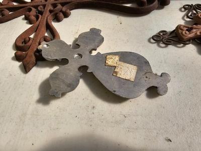 Large cast iron cross with several smaller crosses Yard or home