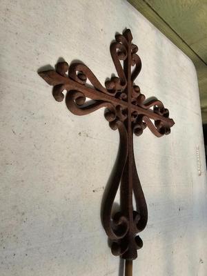 Large cast iron cross with several smaller crosses Yard or home