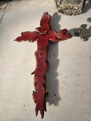Decorative crosses for home or garden - chili peppers - Serenity prayer