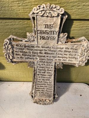 Decorative crosses for home or garden - chili peppers - Serenity prayer