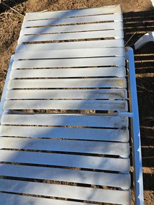 Two folding Chaise lounge chairs with adjustable backs