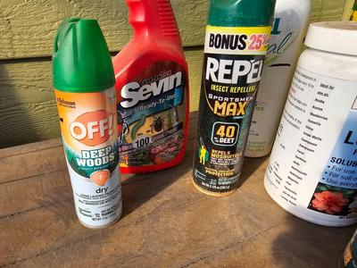 Full to partially full yard and garden chemicals - Bug control - Fertilizer and more