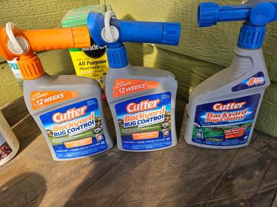 Full to partially full yard and garden chemicals - Bug control - Fertilizer and more