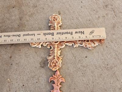 Two cast iron crosses