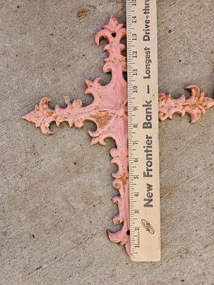 Two cast iron crosses