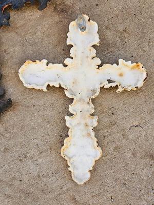 Two cast iron crosses