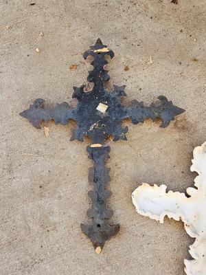 Two cast iron crosses