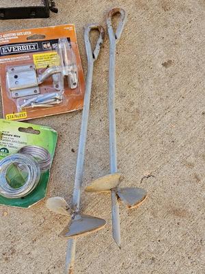 Brackets of all kinds - stakes - gate latch - and more