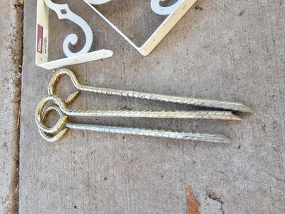 Brackets of all kinds - stakes - gate latch - and more