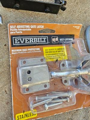 Brackets of all kinds - stakes - gate latch - and more