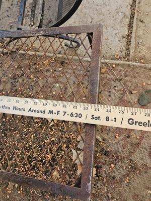 Metal wood holder rack and a metal folding fire grate