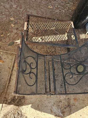 Metal wood holder rack and a metal folding fire grate