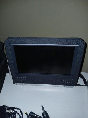 Audiovox 7" LCD Monitor & DVD Player D1708 with 2 screens - and a case