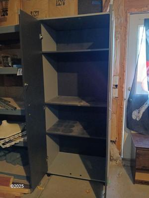 Coleman storage shelf with double doors - capability of locking
