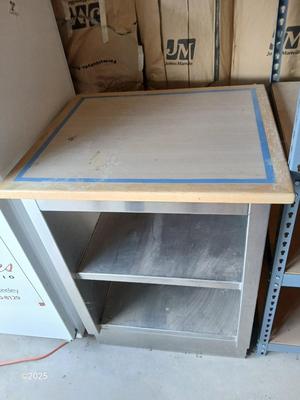 Chrome / Stainless work / prep / storage bench
