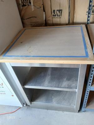 Chrome / Stainless work / prep / storage bench
