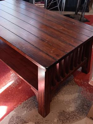 Wood coffee table