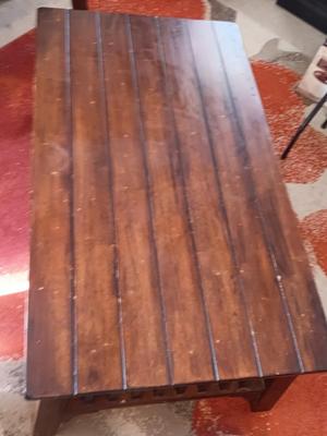 Wood coffee table