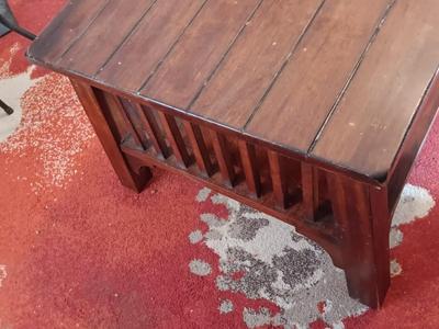 Wood coffee table
