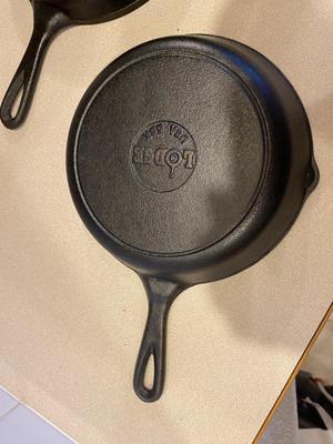 3 CAST IRON FRYING PANS