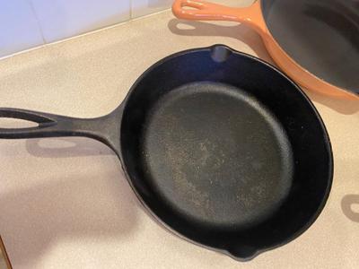 3 CAST IRON FRYING PANS