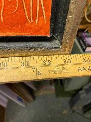 MID-CENTURY ABSTRACT CITYSCAPE SIGNED MCM