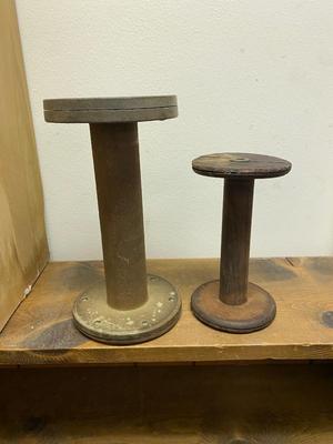 vintage wood spools