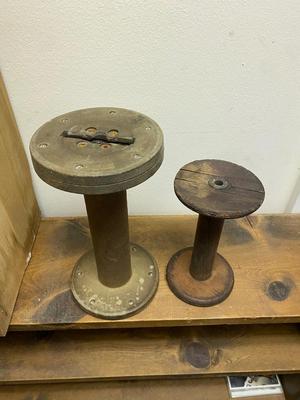 vintage wood spools