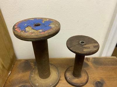 vintage wood spools