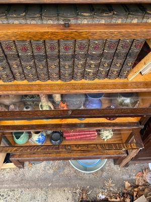 Antique Oak Three Stack Barrister Bookcase