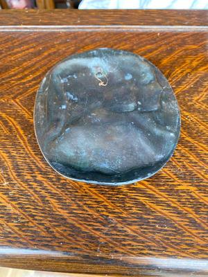 Antique relief plaque Dante and Beatrice, copper