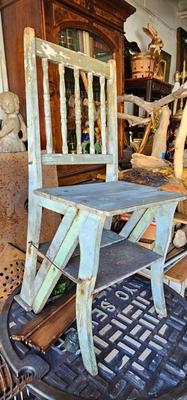 Hand made Primitive Chair that turns into a Primitive Ladder