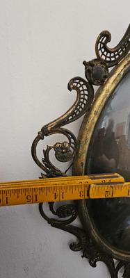 Two Victorian Photos in ornate Gilt Frames Handsome Man, Smiling Woman
