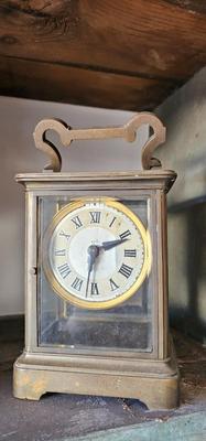 Antique Brass 8 Day Carriage Clock