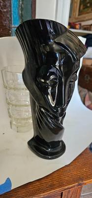 Lot of 3 Vintage Vases and one Lion sculpture