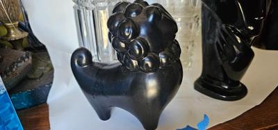 Lot of 3 Vintage Vases and one Lion sculpture