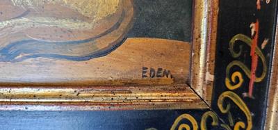 Vintage Lion and Tiger Oil Paintings by Eden