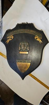 Boys Club Shield Plaque Wall Hanging 1934