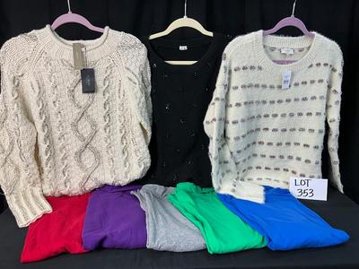 Lot F 353 Woman’s Dazzle Sweaters & Turtlenecks Lot