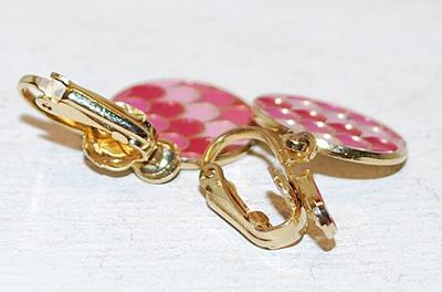 Reds & Pinks Overlaps and Teardrop Earrings (1¼") with a Snap-On Clasp