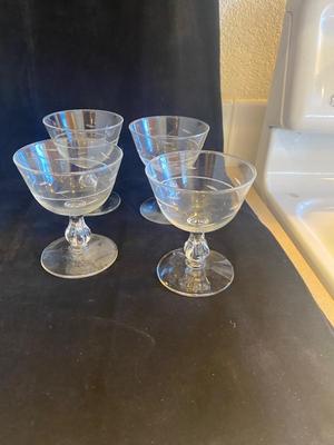 TIARA GLASS HOSTESS SET AND DESSERT DISHES