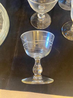 TIARA GLASS HOSTESS SET AND DESSERT DISHES