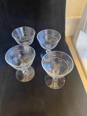 TIARA GLASS HOSTESS SET AND DESSERT DISHES