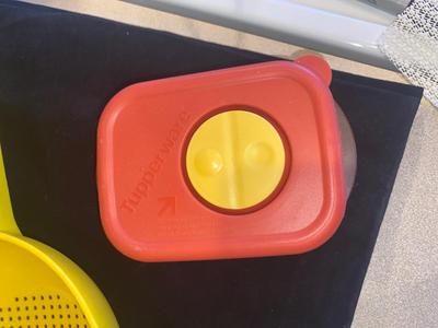 TUPPERWARE CONTAINERS AND STRAINERS